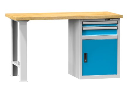 Werkbänke der D Reihe, B x H x T 1500 x 880-890 x 700-800 mm (6 Ausführungen) - 1