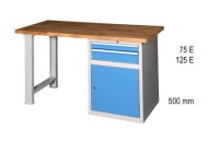 Werkbänke der D Reihe, B x H x T 2500 x 880-890 x 700-800 mm (6 Ausführungen) - 2