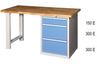 Werkbänke der E Reihe, B x H x T 1500 x 880-890 x 700-800 mm (6 Ausführungen) - 2
