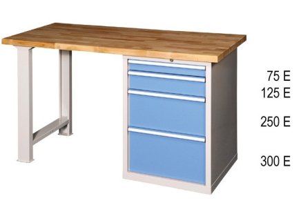 Werkbänke der F Reihe, B x H x T 1500 x 880-890 x 700-800 mm (6 Ausführungen) - 3
