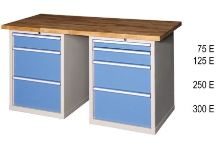 Werkbänke der N Reihe, B x H x T 1500 x 880-890 x 700-800 mm (6 Ausführungen) - 2
