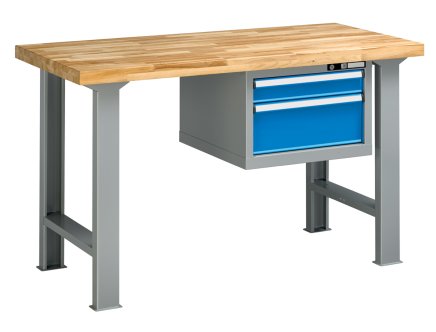 Werkbänke der B Reihe, B x H x T 1500 x 880-890 x 700-800 mm (6 Ausführungen) - 1