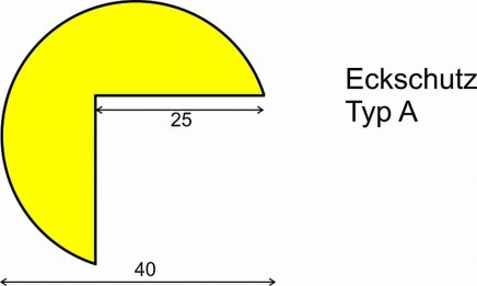 Eckschutzprofil Ø 40 mm - 2