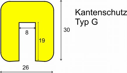 Kantenschutzprofil 26 x 30 mm - 5