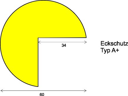 Eckschutzprofil Ø 60 mm - 5