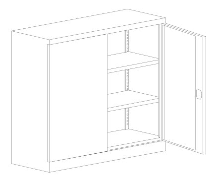 Edelstahlschrank SBM 103 - 2