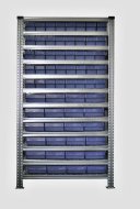 Regal mit Stapelbehälter 100 x 230 mm - 24 St., 100 x 115 mm - 40 St.  (4 Modelle) - 1