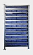 Regal mit Stapelbehälter 100 x 230 mm - 44 St. (4 Modelle) - 1