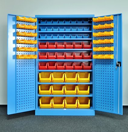 Werkstattschrank Kovos mit Sichtlagerkästen  SPZ_11_0003_VAR_5 - 1