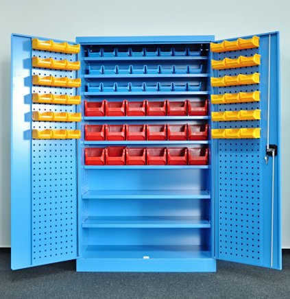 Werkstattschrank Kovos mit Sichtlagerkästen  SPZ_11_0003_VAR_6 - 1