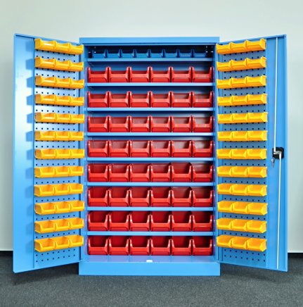 Werkstattschrank Kovos mit Sichtlagerkästen  SPZ_11_0003_VAR_8 - 1