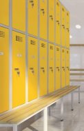 Garderobenschrank Sus 332 W, mit untergabauter Sitzbank P331 W - 2