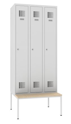 Garderobenschrank Sum 330 W mit untergebauter Sitzbank P331 W - 1