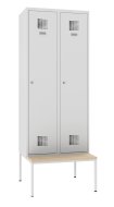 Garderobenschrank Sum 420 W mit untergebauter Sitzbank P421 W - 1