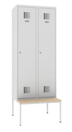 Garderobenschrank Sum 420 W mit untergebauter Sitzbank P421 W - 1