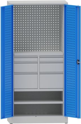Werkstattschrank mit Schubladen und Fachboden - 1