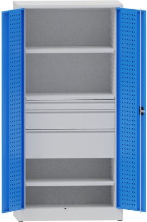 Werkstattschrank mit Schubladen und Fachboden - 1