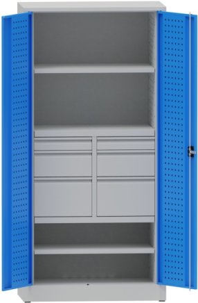 Werkstattschrank mit Schubladen und Fachboden - 1