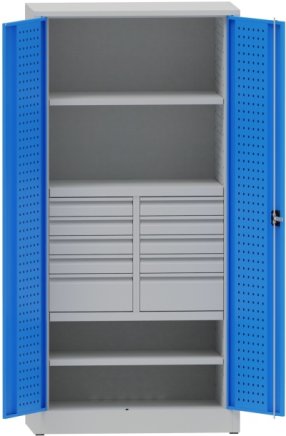 Werkstattschrank mit Schubladen und Fachboden - 1