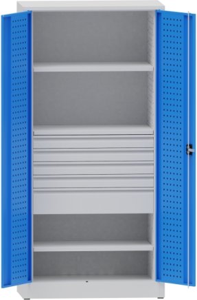 Werkstattschrank mit Schubladen und Fachboden - 1