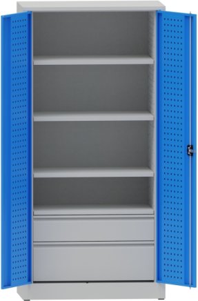 Werkstattschrank mit Schubladen und Fachboden - 1