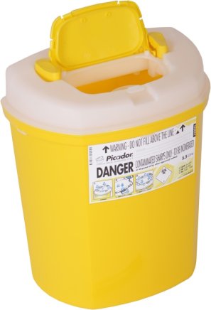 Abfalleimer für Arztpraxis & Krankenhaus 5,5 L UN 3291 - 1