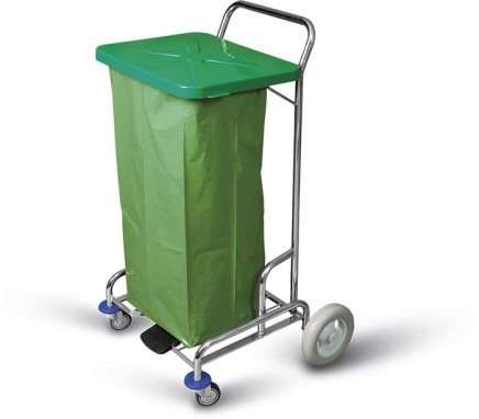 Wäsche- und Abfallwagen PEDALBAG I.220, ohne Beutel - 1