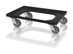 Rolluntersatz für Behälter - 4 Lenkrollen, schwarz