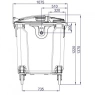 Müllgroßbehälter SPLIT LID - 8