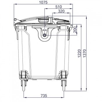 Müllgroßbehälter SPLIT LID - 8