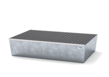 Auffangwanne mit Rost classic-line, für 2 Fässer - 1