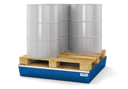Auffangwanne mit Rost classic-line, für 4 Fässer - 1