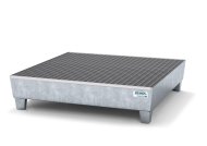 Auffangwanne mit Rost classic-line, mit Füßen, für 4 Fässer - 2
