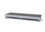 Auffangwanne mit Rost classic-line, mit Füßen, für 4 Fässer
