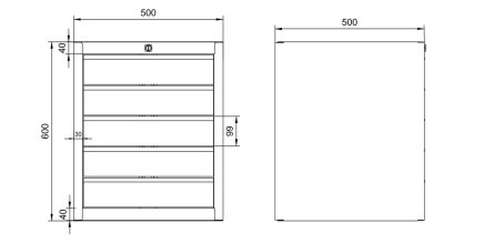 Hänge-Schubladenschrank DUK_03_B - 5