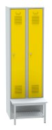 Garderobenschrank mit vorgebauter Sitzbank und mit Schuhrost SALP32_B - 2