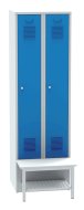 Garderobenschrank mit vorgebauter Sitzbank und mit Schuhrost SALP32_B - 3