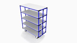 Trolley für Laminat-Regalmaterial