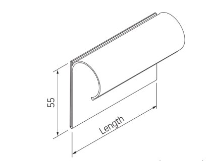 Etikettenhalter LH-5015CL, 150 x 55 mm - 2