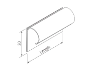 Etikettenhalter LH-3015CS, 150 x 30 mm - 2