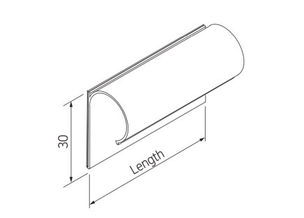 Etikettenhalter LH-3015CS, 150 x 30 mm - 2