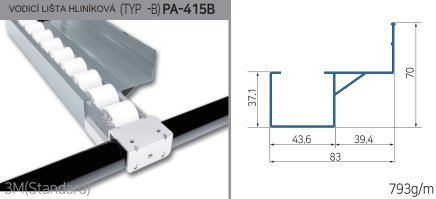 Aluminiumführungsleiste PA-415B - 1