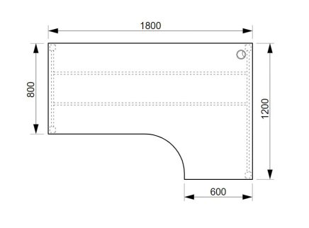 Bürotisch Hobis UE180060L - 2
