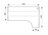 Bürotisch Hobis UEA 1800L - 2
