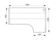 Bürotisch Hobis UEA 180060L - 2