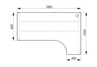 Bürotisch Hobis UEO1800L - 2