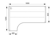 Bürotisch Hobis UEO1800P - 2