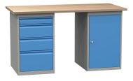 Werkbank mit Unterbau-Container und Schubladenschrank SD41235