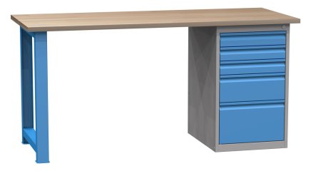 Werkbank mit Schubladenschrank SD41732 1700 mm - 1