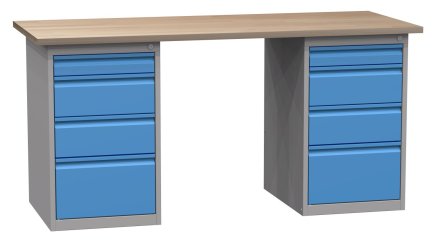 Werkbank mit Schubladenschrank SD41734 1700 mm - 1